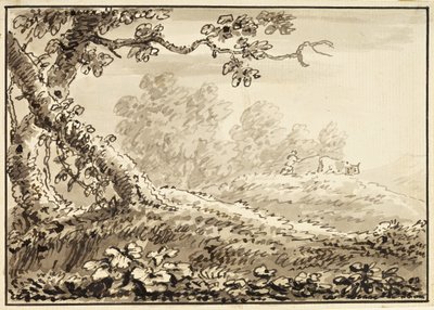 Landscape with Man Driving a Cow by Arthur Devis